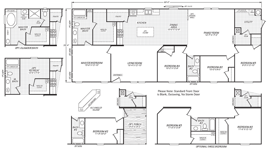 Fleetwood Triple Wide Mobile Home Floor Plans House Design Ideas